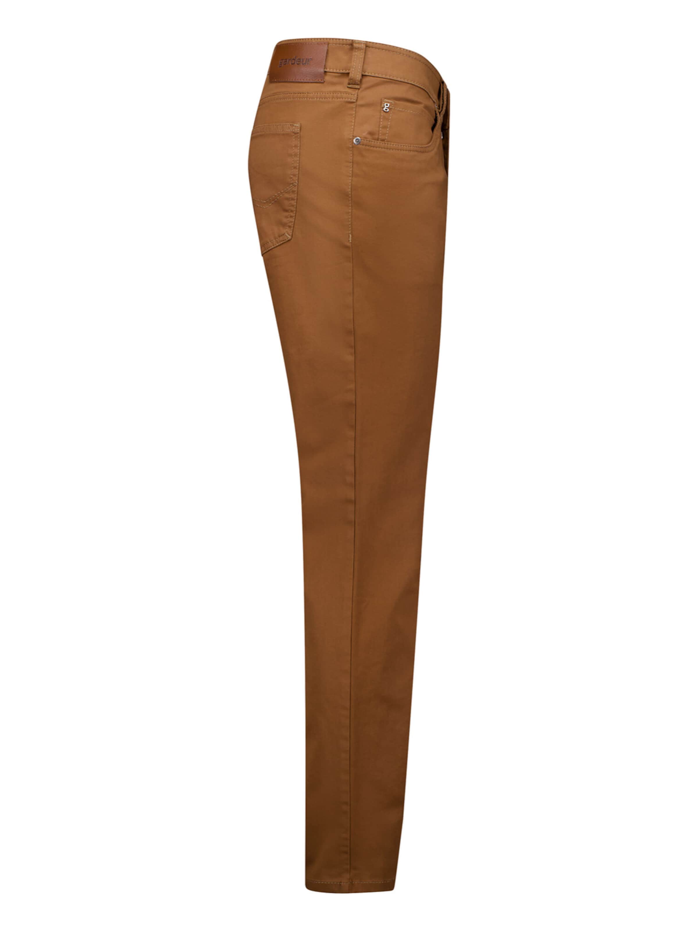Gardeur Slim fit Trousers 'Bill' in Brown