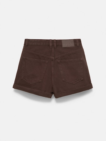 Pull&Bear Loosefit Džíny – hnědá