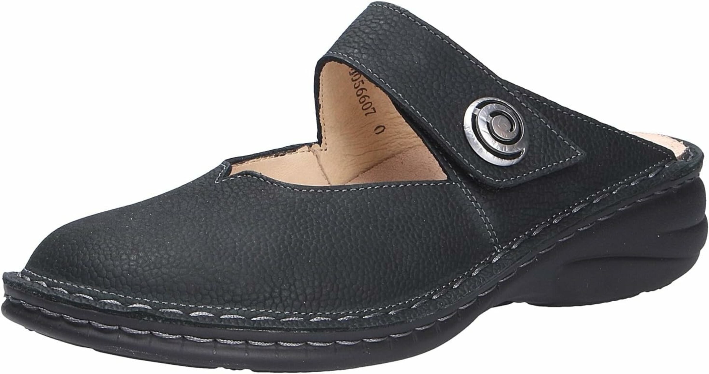 Finn Comfort Clogs in Zwart: voorkant