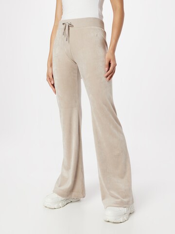 Juicy Couture Flared Broek 'LAYLA' in Grijs: voorkant