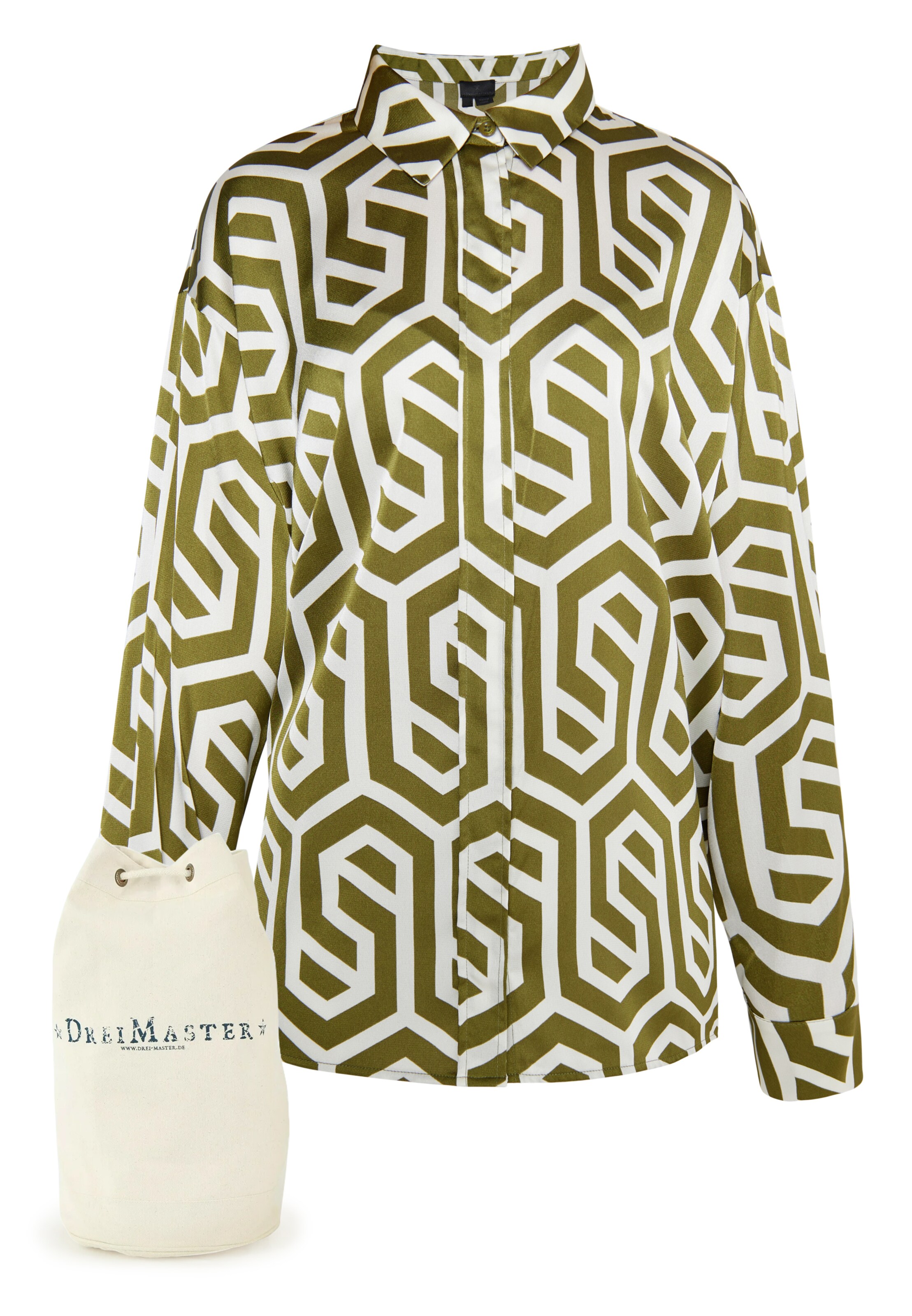 DreiMaster Klassik Blouse in Groen: voorkant