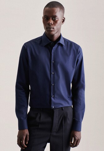 Coupe regular Chemise business SEIDENSTICKER en bleu : devant