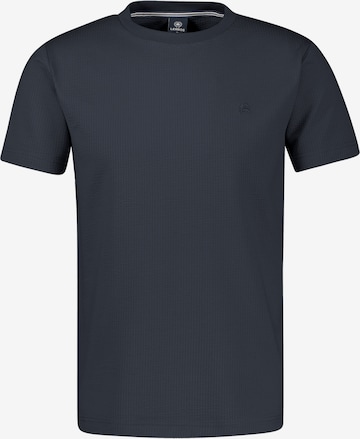 LERROS T-Shirt in softer Seersucker-Qualität mit bequemem O-Neck in Blau: Vorderseite