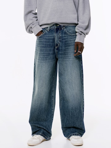 Pull&Bear Baggy Farkut värissä sininen: etupuoli