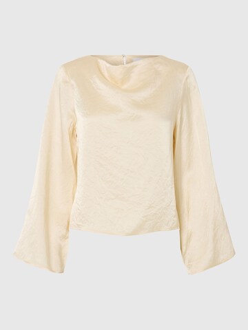 SELECTED Bluse i beige: forside