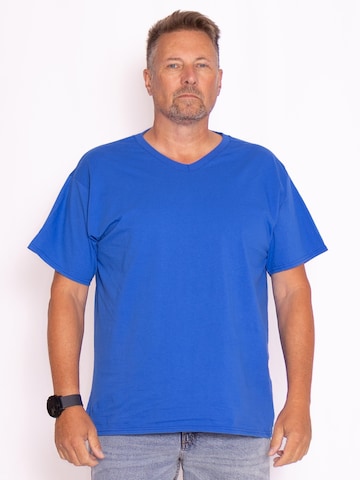 Maglietta 'V-Neck T-shirt' di FRUIT OF THE LOOM in blu: frontale