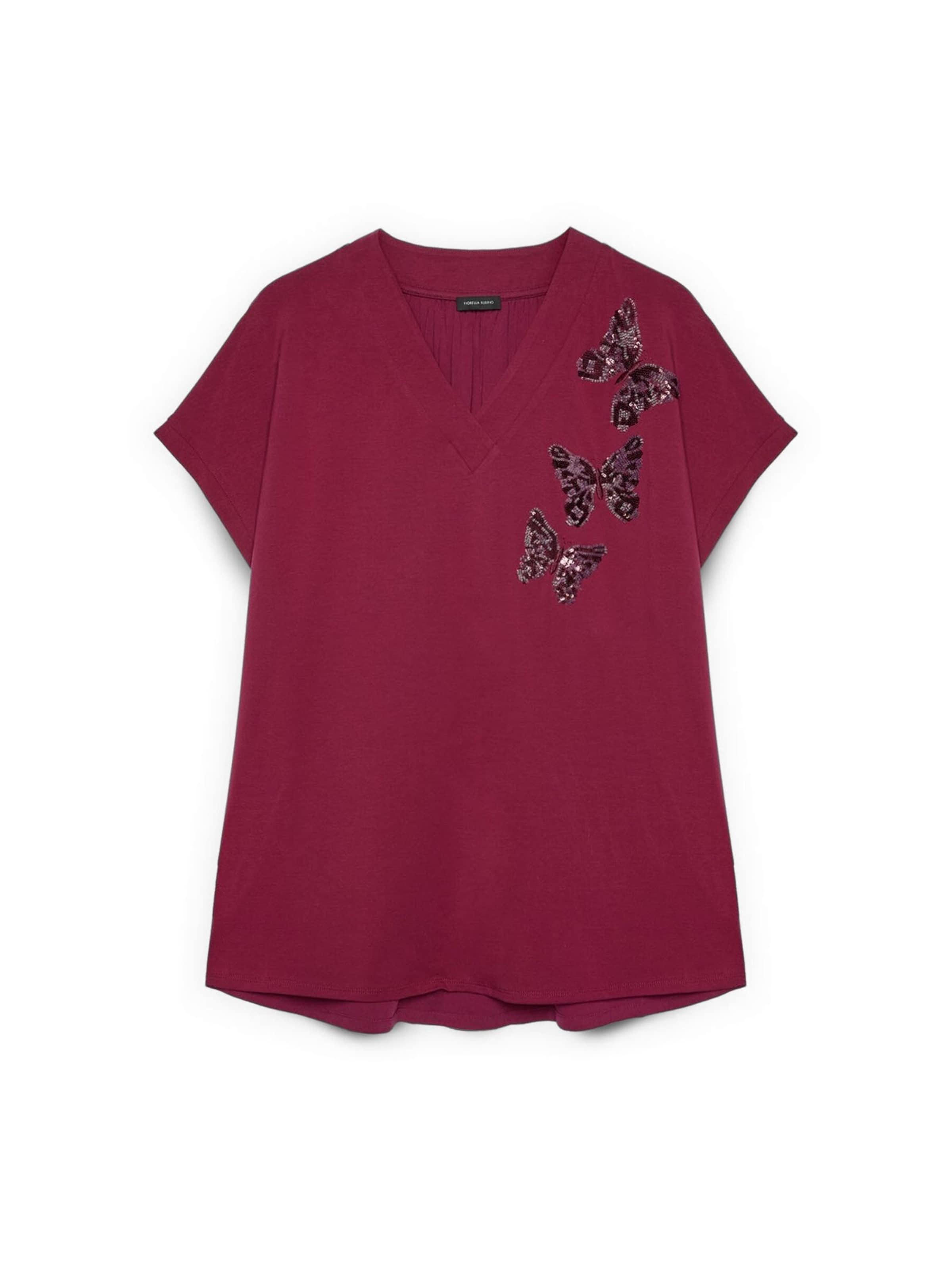 Maglietta di Fiorella Rubino in rosso: frontale