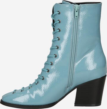 GLAMOROUS Lace-Up Ankle Boots in Blue