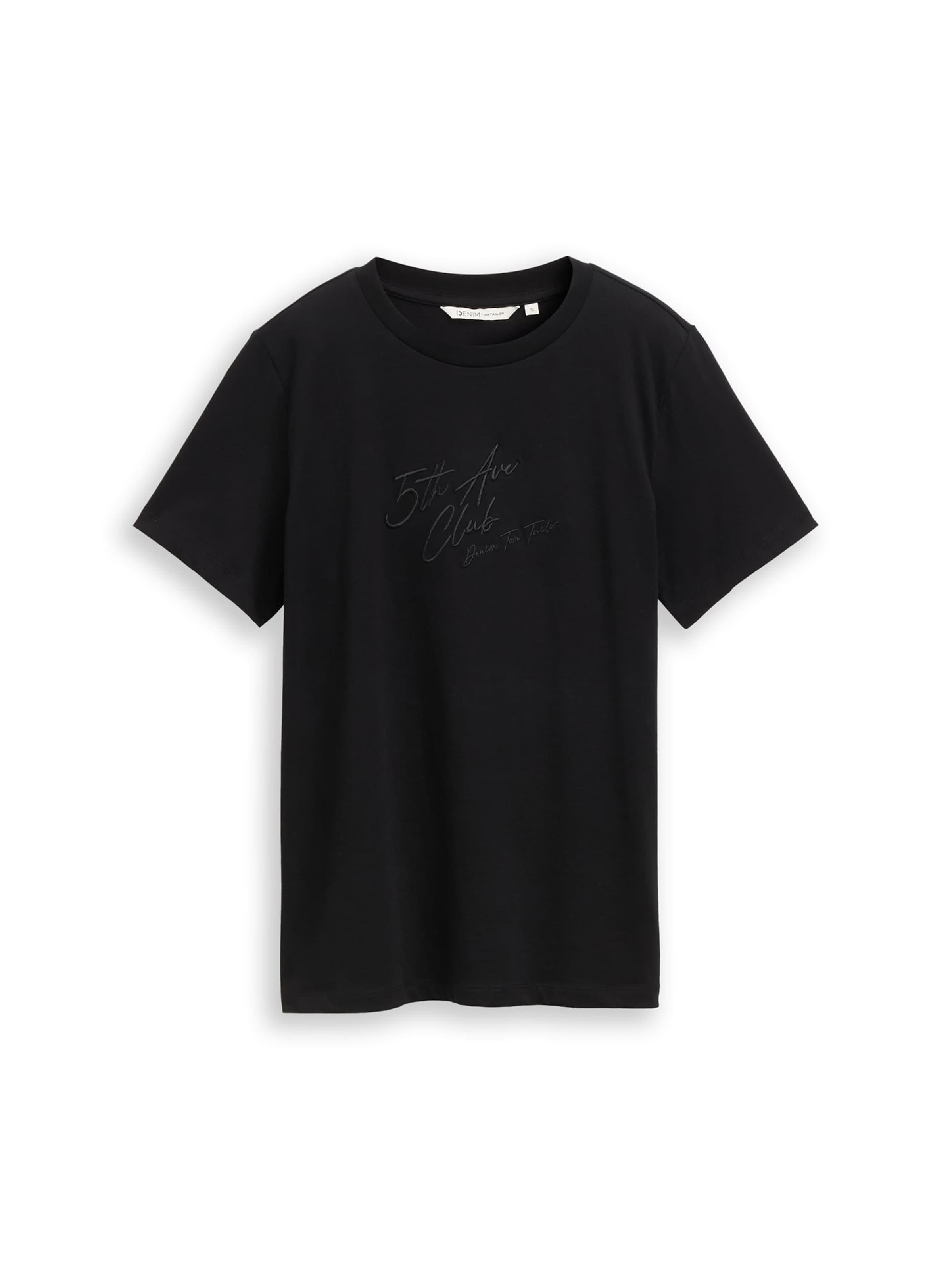 TOM TAILOR DENIM T-Shirt in Schwarz: Vorderseite
