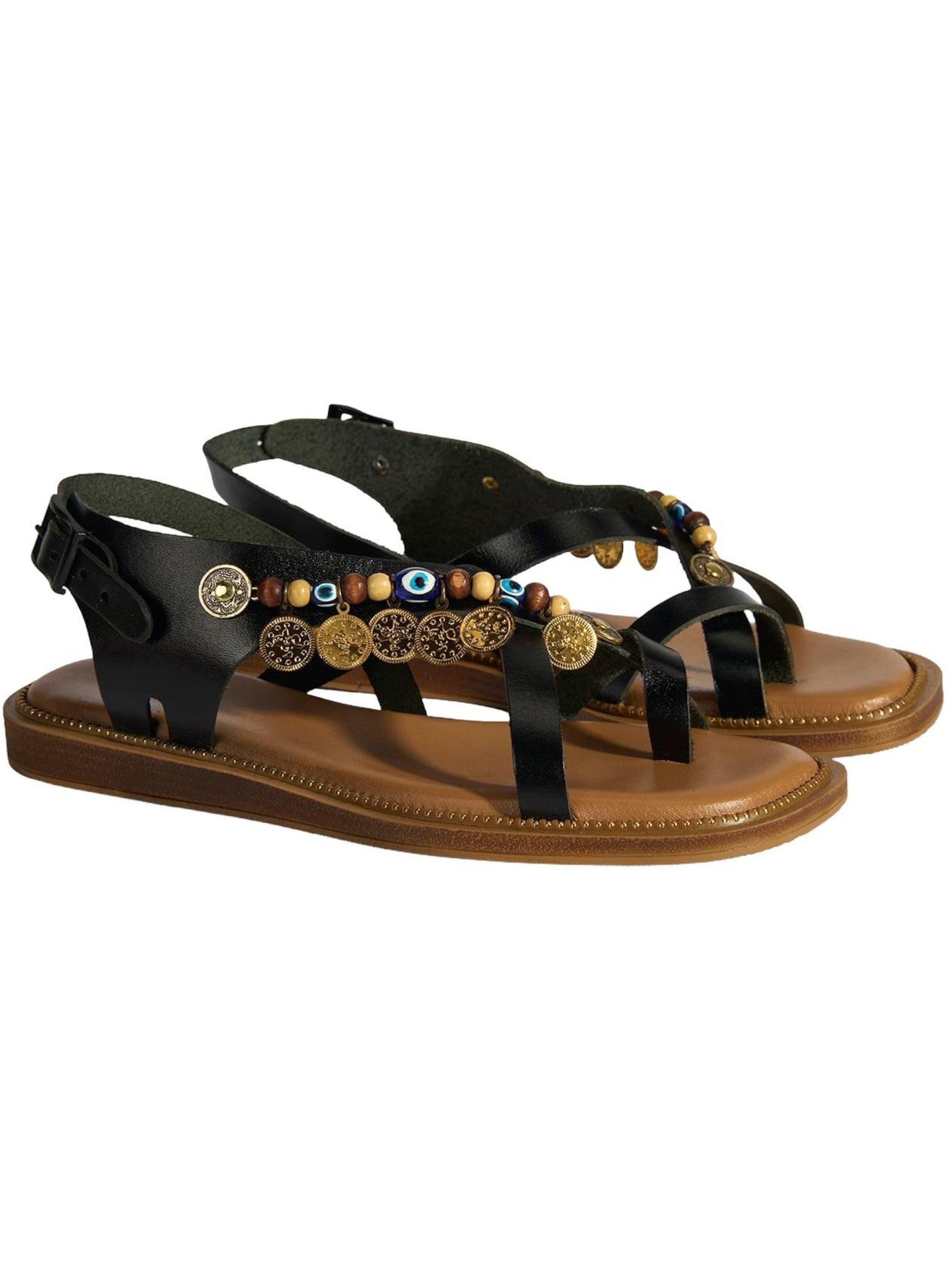 Desa Sandals 'Sandalen' in Black: front