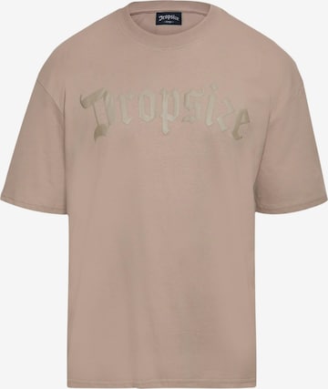 T-Shirt Dropsize en beige : devant