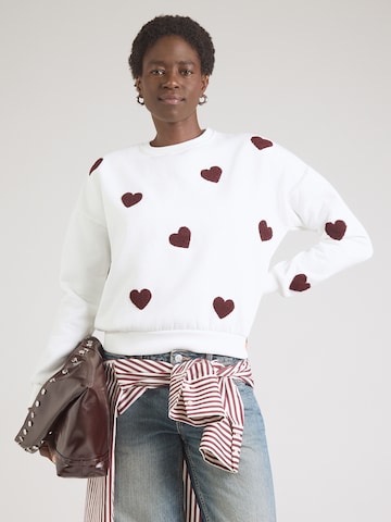 Hailys Sweatshirt in White: front