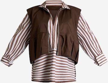 Gilet Jijil en marron : devant