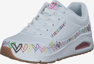 SKECHERS Sneaker 'Uno Goldcrown Collab Heart' in blau / rosa / rot / schwarz / weiß, Produktansicht