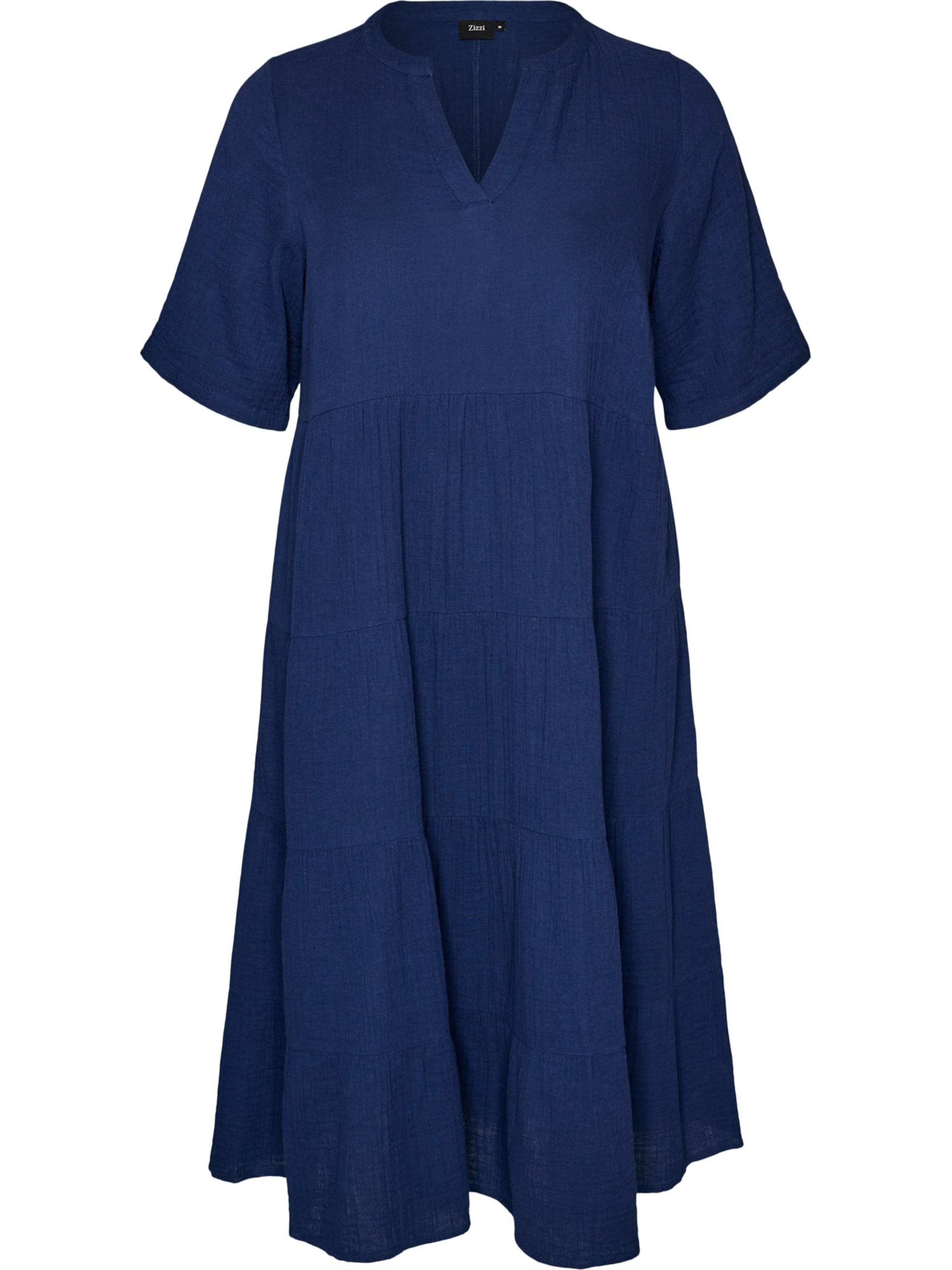 Zizzi Καλοκαιρινό φόρεμα 'Vvivu' σε μπλε: μπροστά