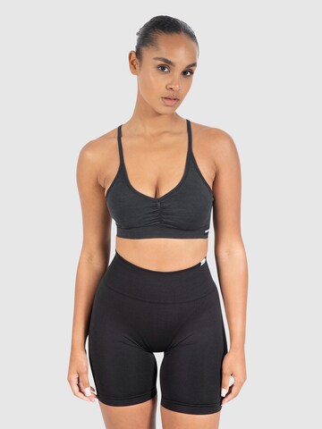 Bustier Soutien-gorge de sport 'Scrunch' Smilodox en noir : devant