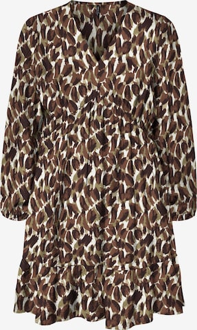 Vero Moda Curve - Vestido 'Mea' en marrón: frente