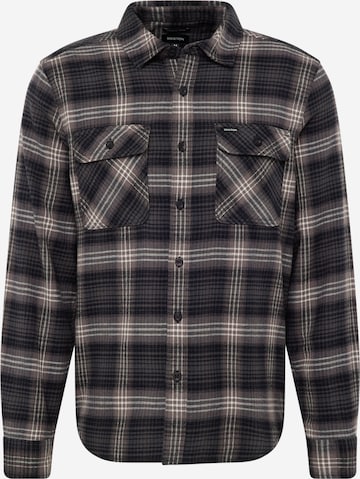 Brixton - Regular Fit Camisa 'BOWERY' em cinzento: frente