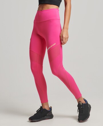 Superdry Skinny Sporthose in Pink: predná strana