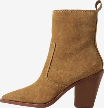 MANGO Ankle Boots in Brown: front