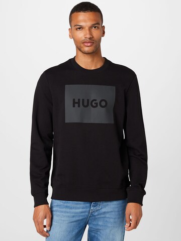 HUGO Sweatshirt 'Duragol' in Black: front