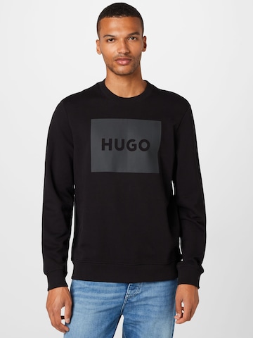 HUGO Red Sweatshirt 'Duragol' in Black: front