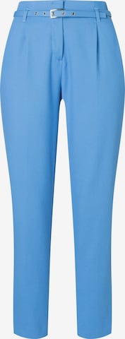 MORE & MORE Pleat-Front Pants in Blue: front