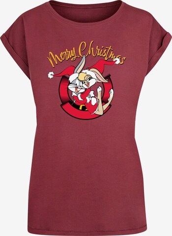 ABSOLUTE CULT T-Shirt 'Looney Tunes - Lola Merry Christmas' in Rot: predná strana