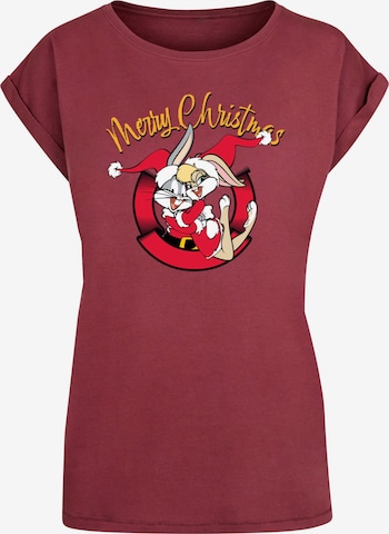 ABSOLUTE CULT Shirt 'Looney Tunes - Lola Merry Christmas' in Rood: voorkant