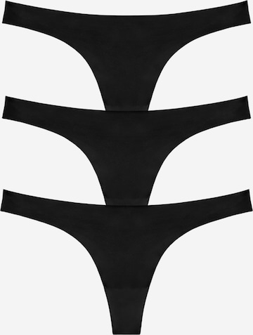 Culotte 'Leafletic Women’s Low Rise Brazilian' LEAFLETIC en noir : devant