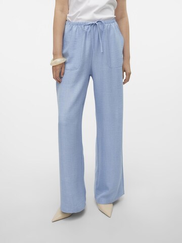 VERO MODA Wide leg Broek in Blauw