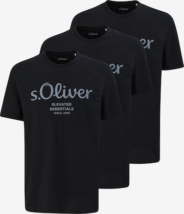 s.Oliver Shirt 'Basic' in Schwarz: Vorderseite