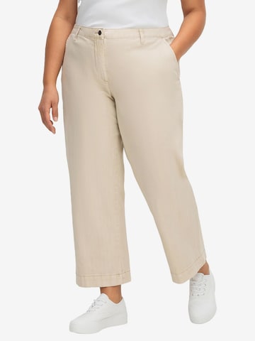 SHEEGO Loose fit Pants in Beige: front