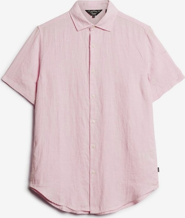 Superdry Regular fit Button Up Shirt in Pink: front