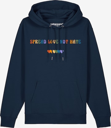 Sweat-shirt 'Spread Love not Hate' Watapparel en bleu : devant