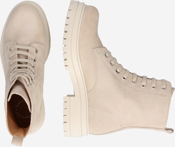 Ca'Shott Lace-Up Ankle Boots in Beige