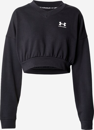 UNDER ARMOUR Performance Shirt 'Rival Terry' in Black / White, Item view