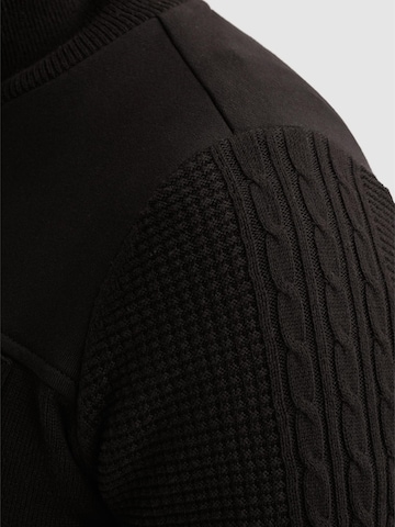 PME Legend - Jersey 'Pullover with half zipper' en negro
