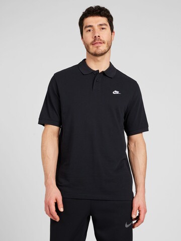 Nike Sportswear Shirt 'CLUB' in Zwart: voorkant