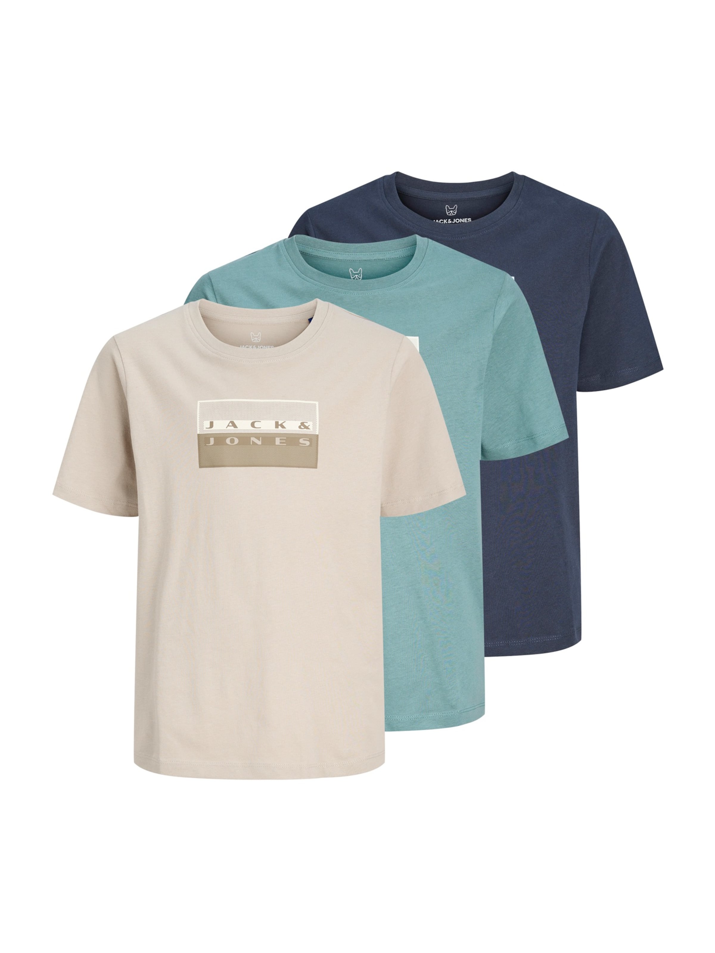 Jack & Jones Junior - Camiseta 'JCOFusion Dots' en beige: frente