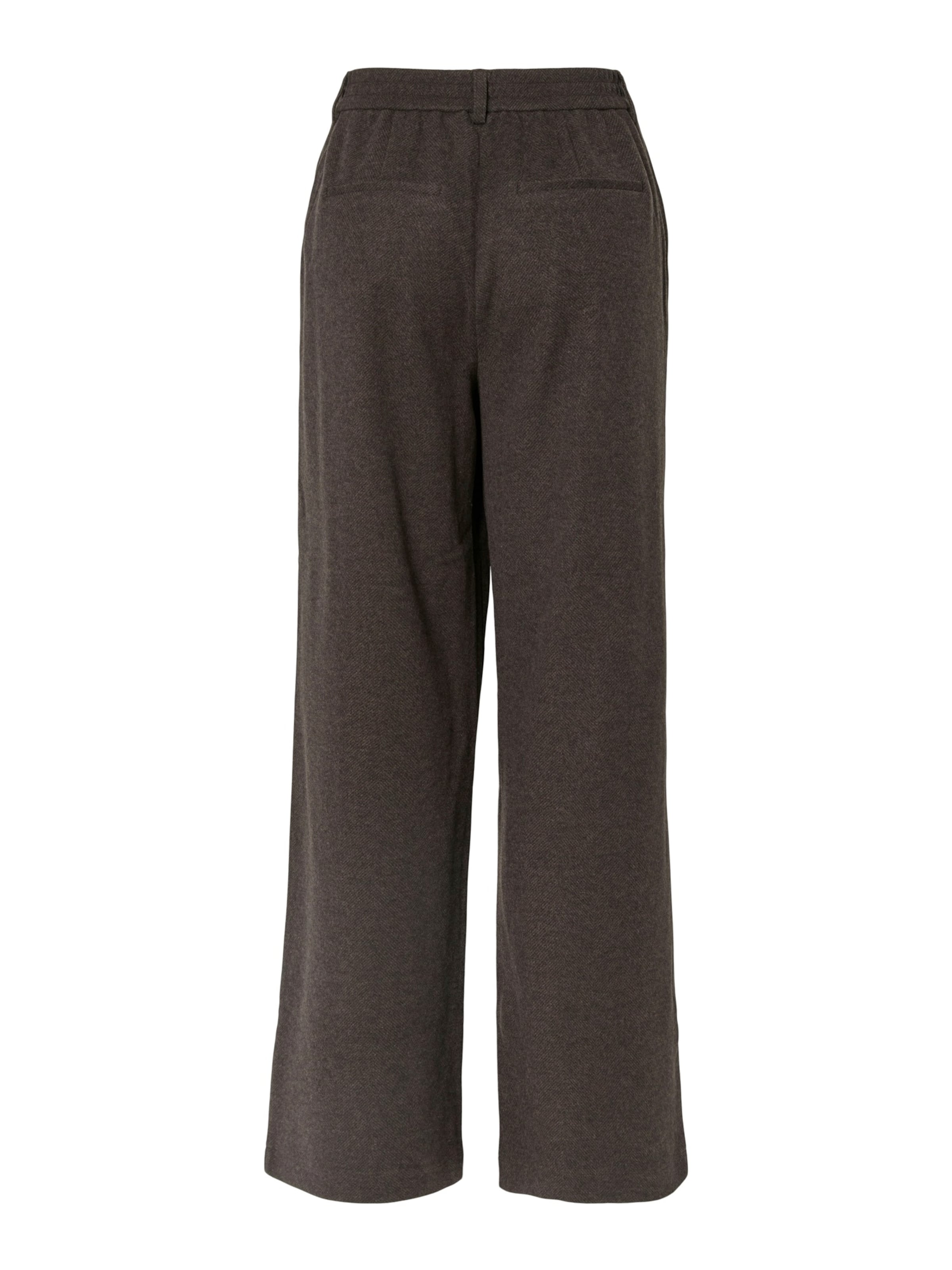 PIECES Loose fit Trousers 'PCMAMILLA' in Brown