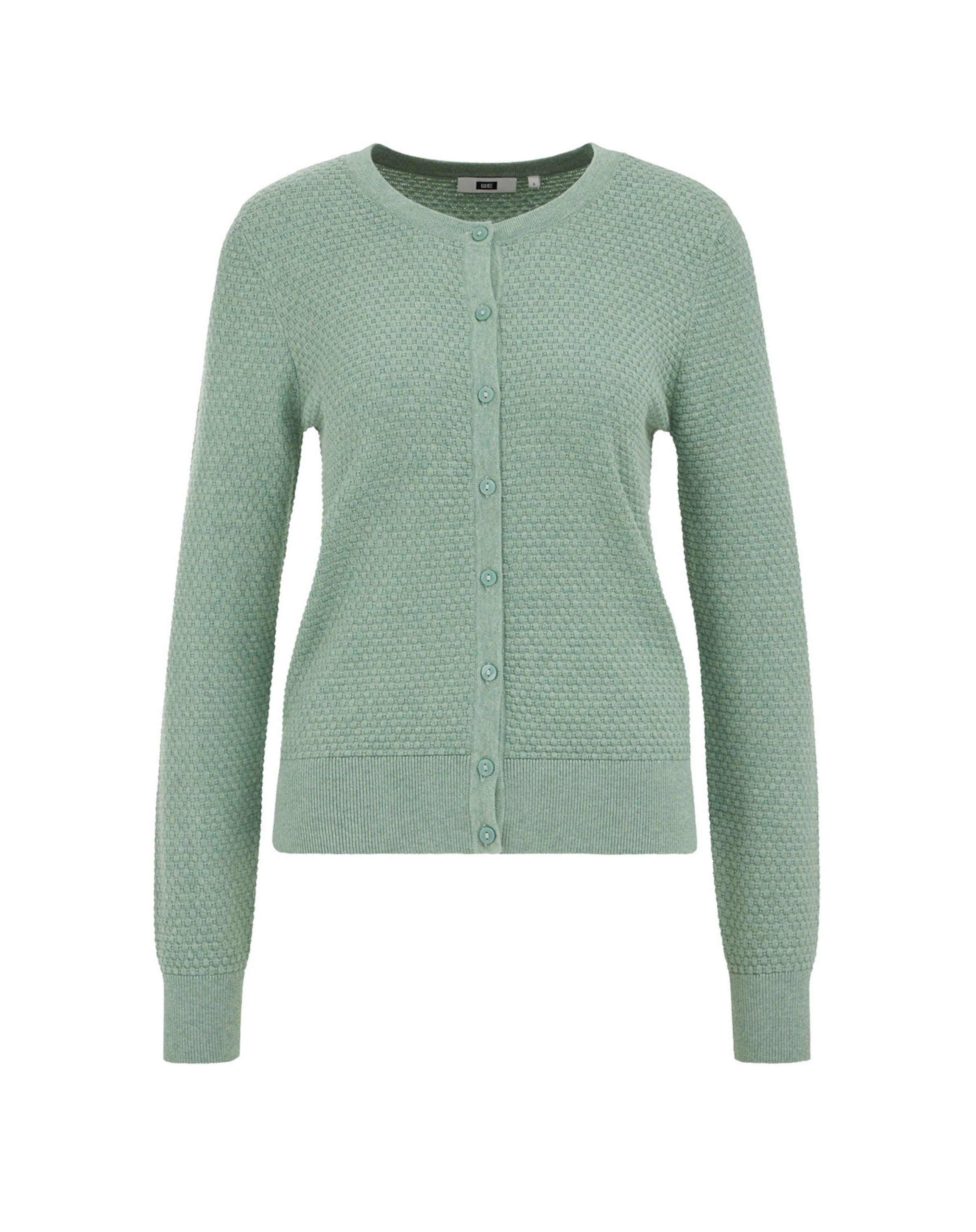 WE Fashion Вязаная кофта в Зеленый: спереди