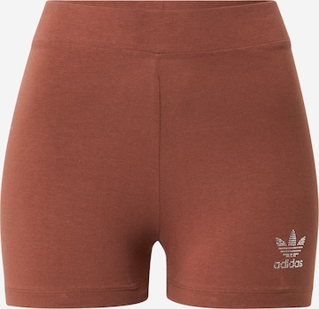 ADIDAS ORIGINALS Skinny Shorts in Braun: predná strana