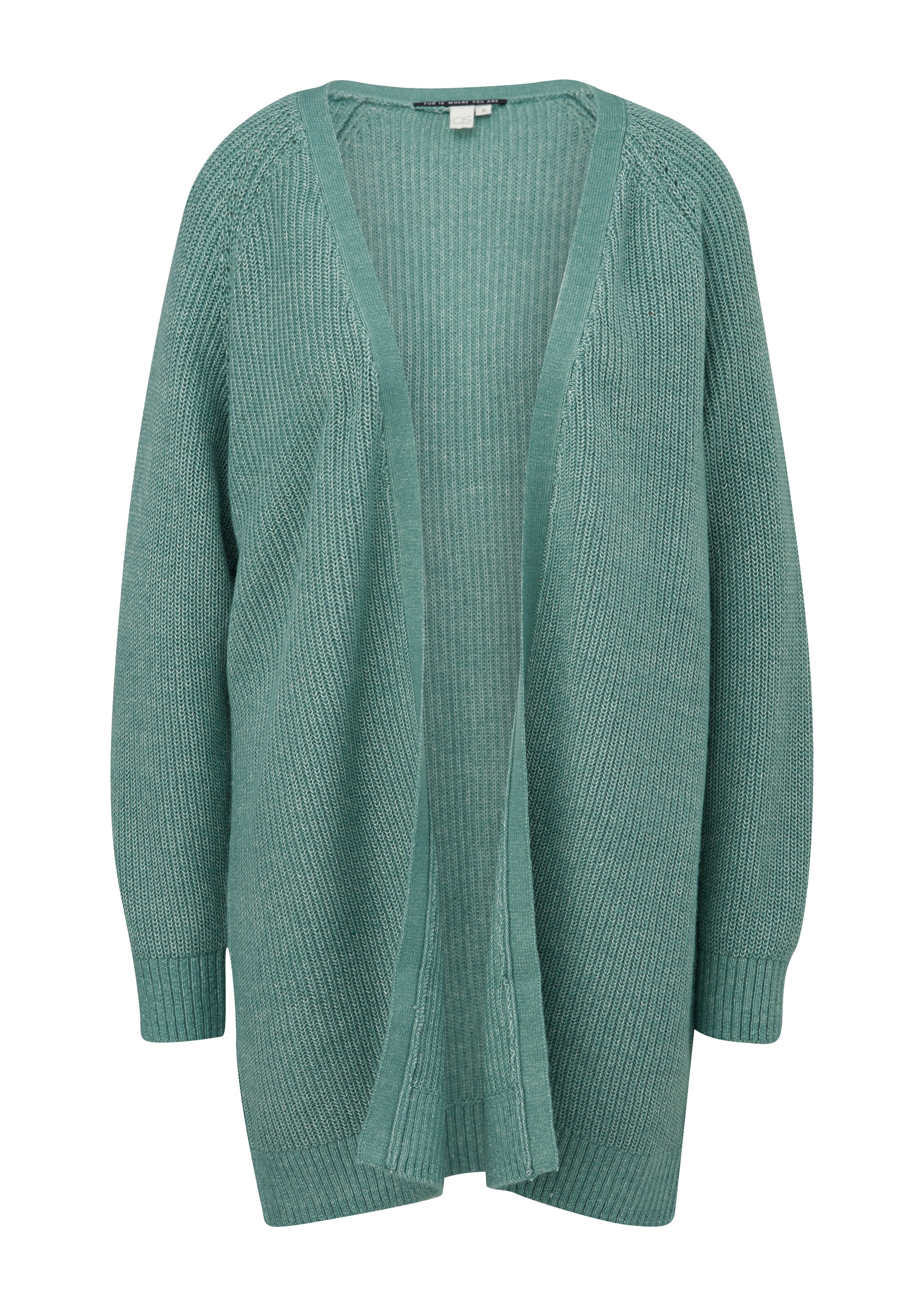 QS Gebreid vest in Groen: voorkant