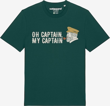 T-Shirt 'Oh Captain My Captain' Watapparel en vert : devant