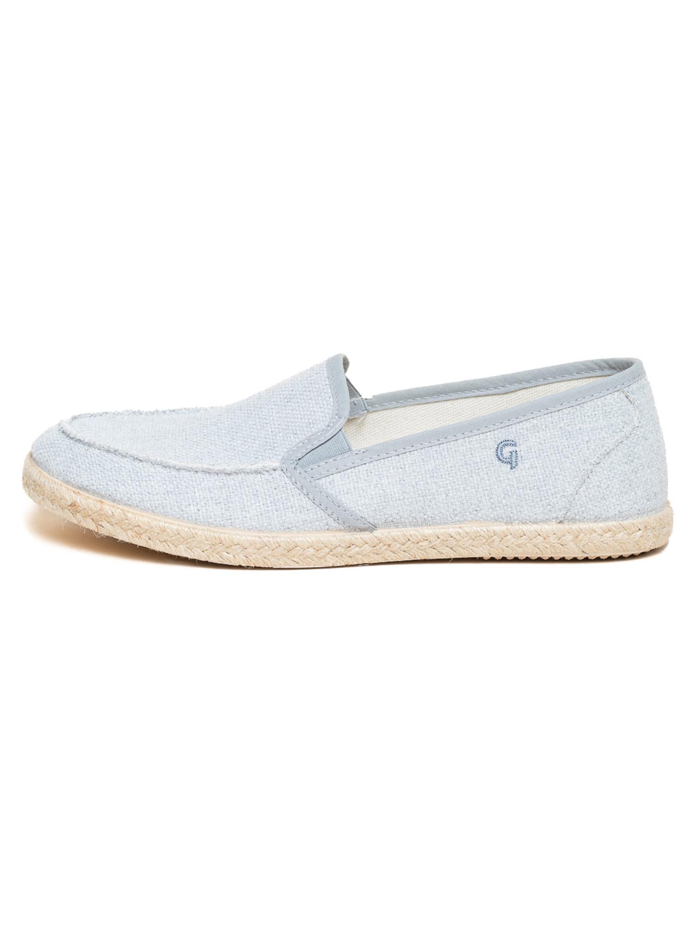 Gottstein Mocassins 'Camping Linen Sailor' in Grijs: voorkant