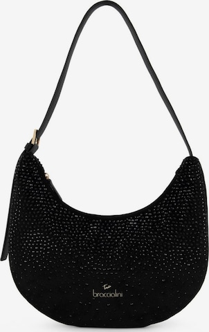 Braccialini - Bolso de hombro 'Beth Strass' en negro: frente