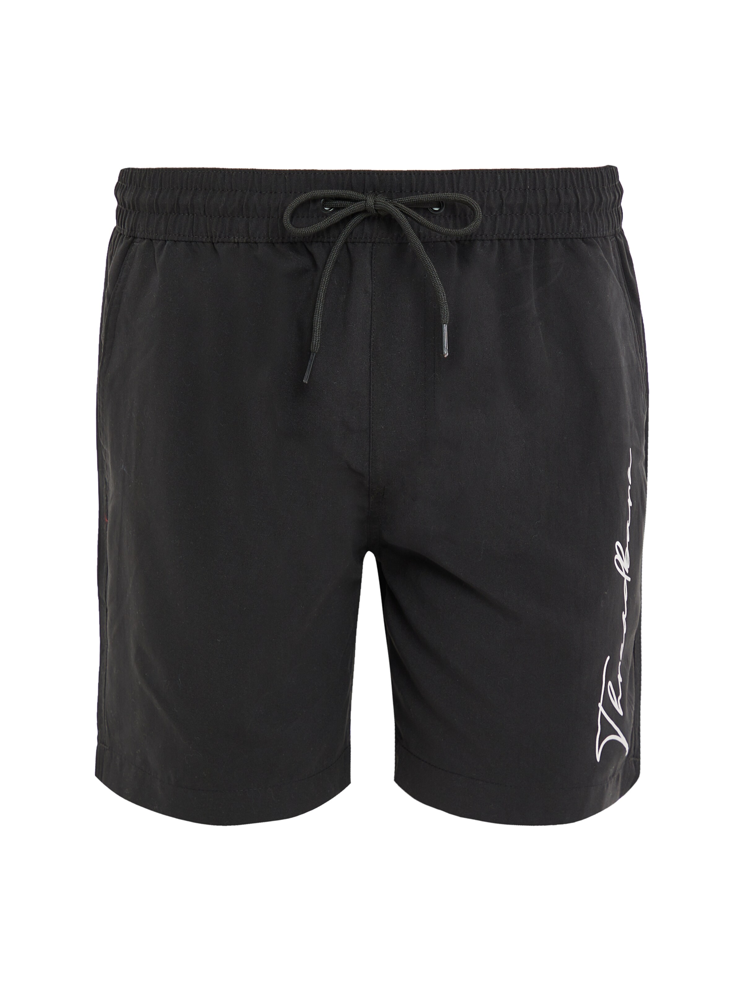 Threadbare Zwemshorts 'Emblem' in Zwart: voorkant