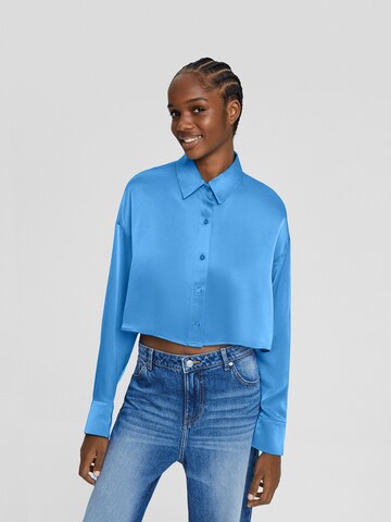 Camicia da donna di Bershka in blu: frontale