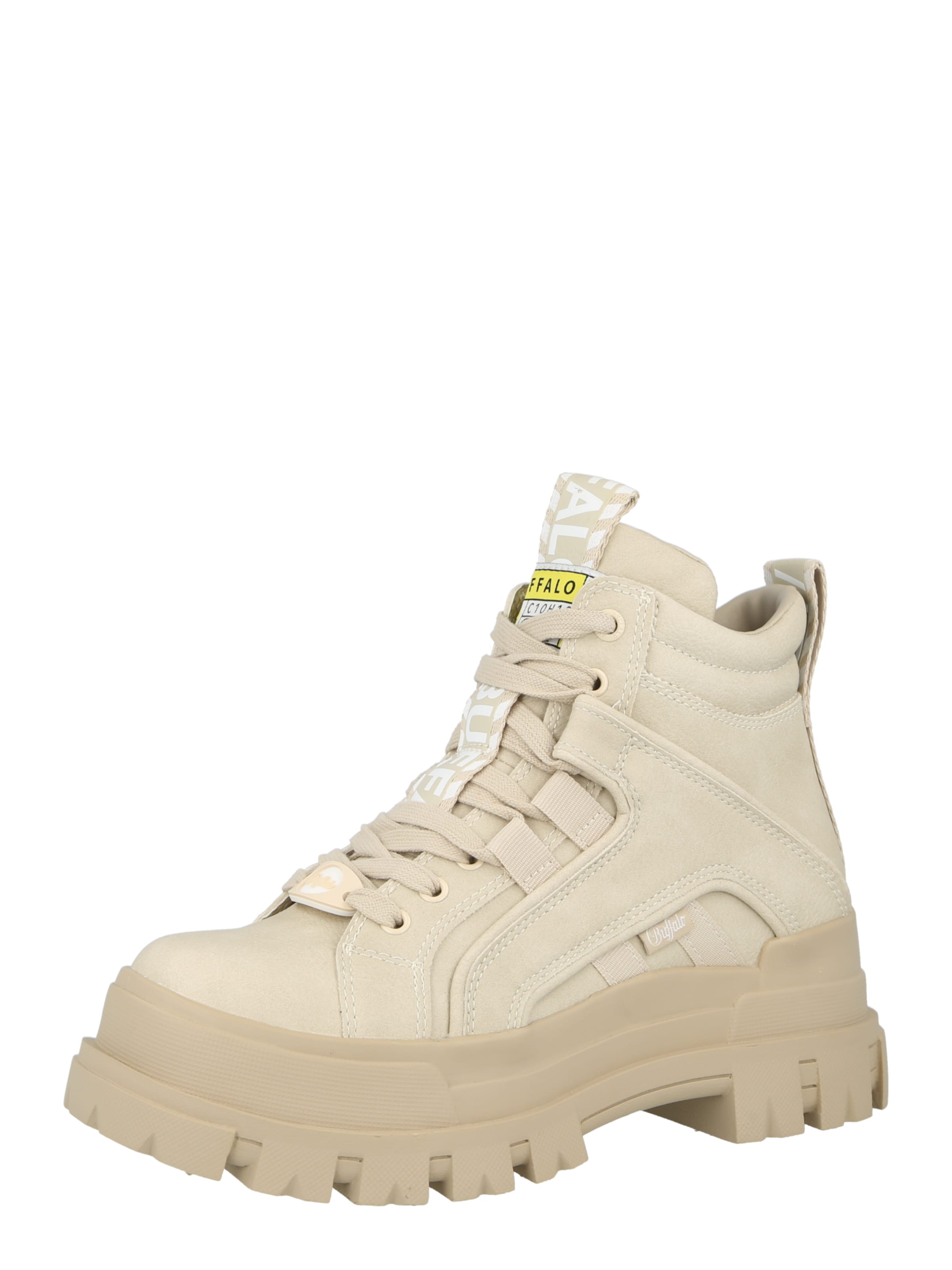BUFFALO Schnürstiefelette 'Aspha' in Beige: Vorderseite
